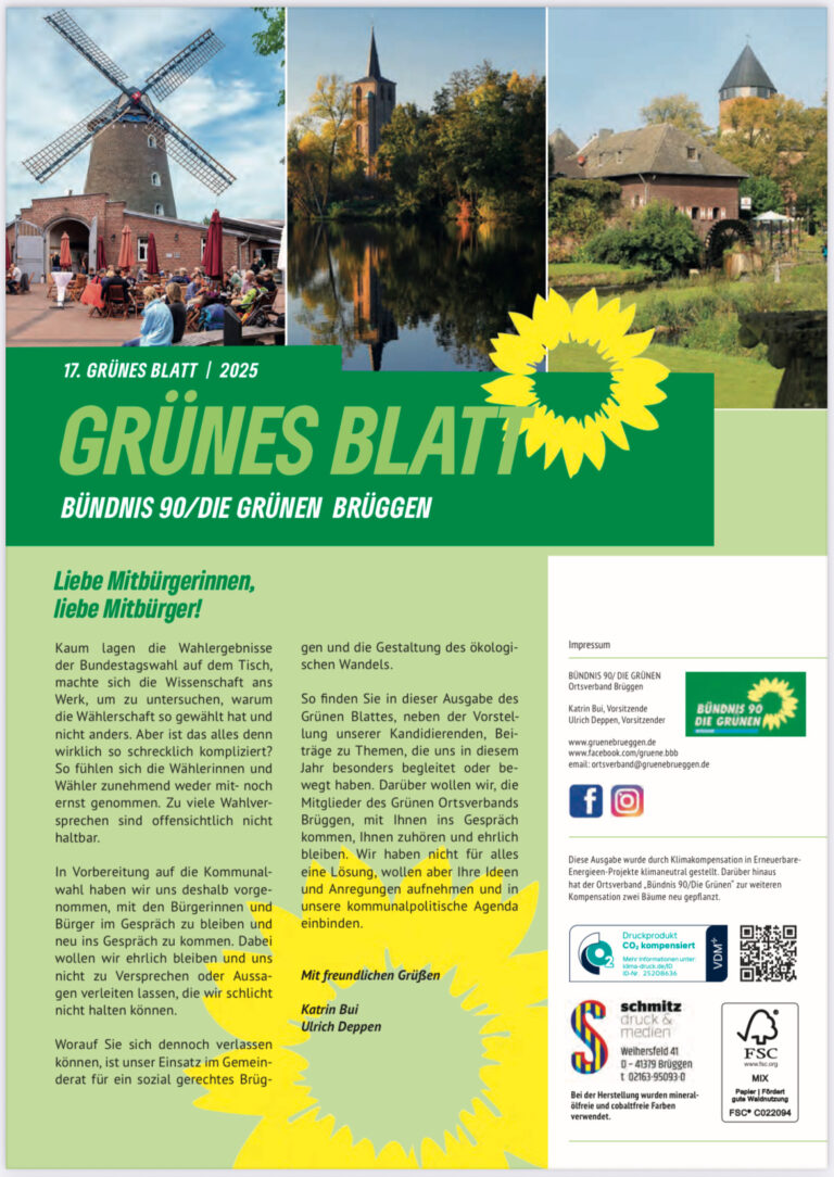 Unser Grünes Blatt ist fertig – und schon bald in Ihren Briefkästen!